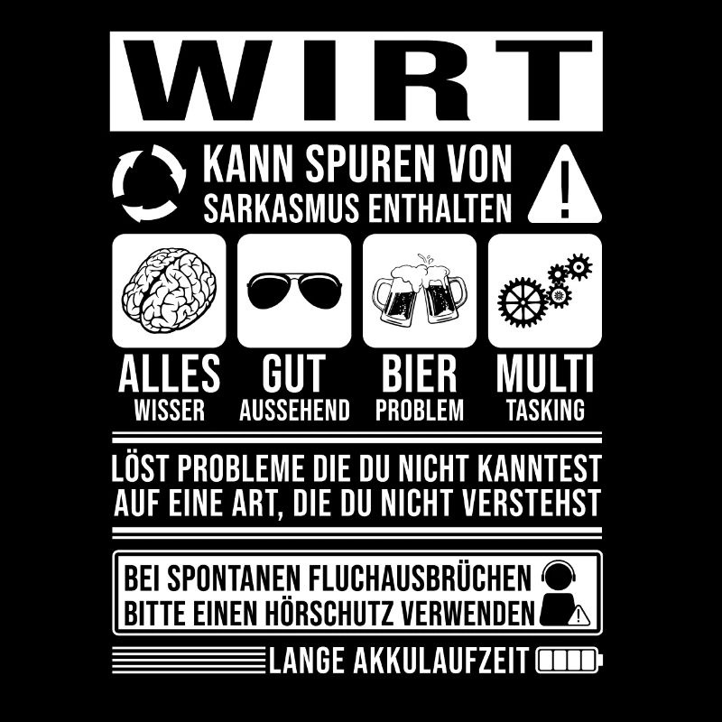 Wirt Spruch lustig