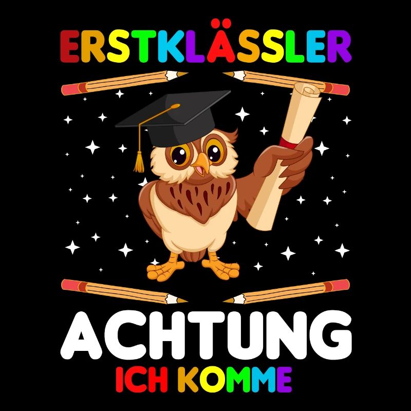 Erstklässler Schulkind Einschulung Eule