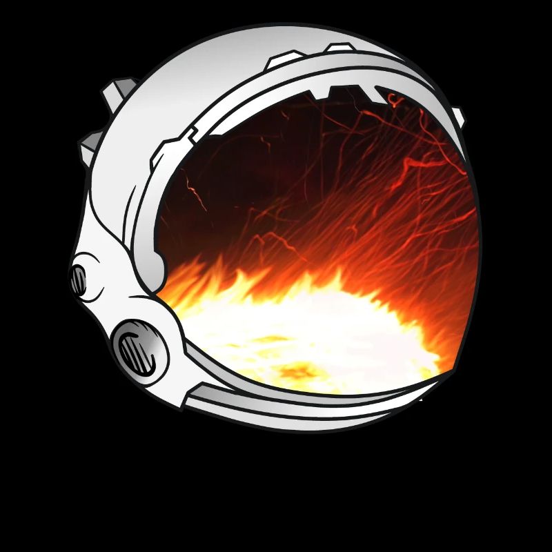 Astronauten Helm Artwork