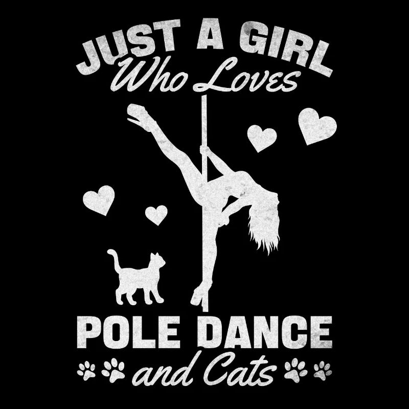 Nur ein Mädchen, das Pole Dance und Katzen liebt