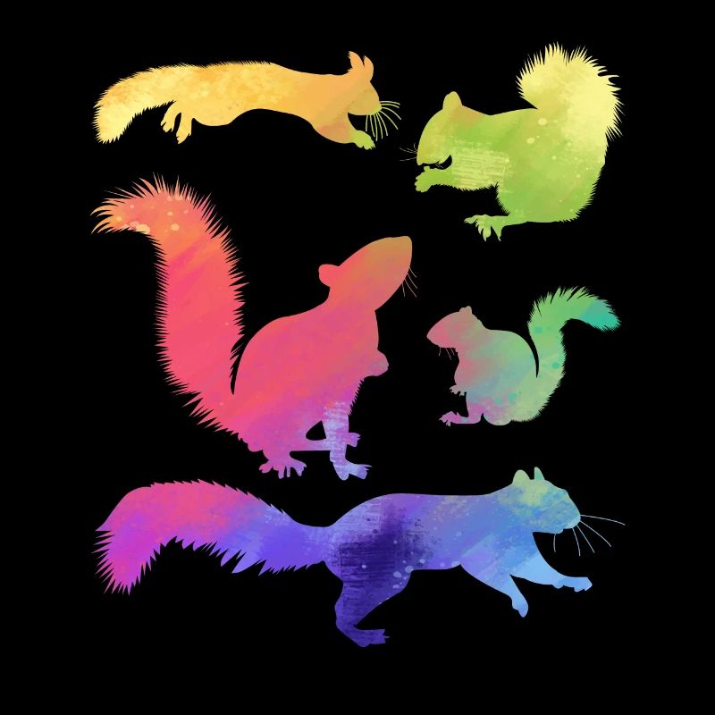 Funny squirrels, cute