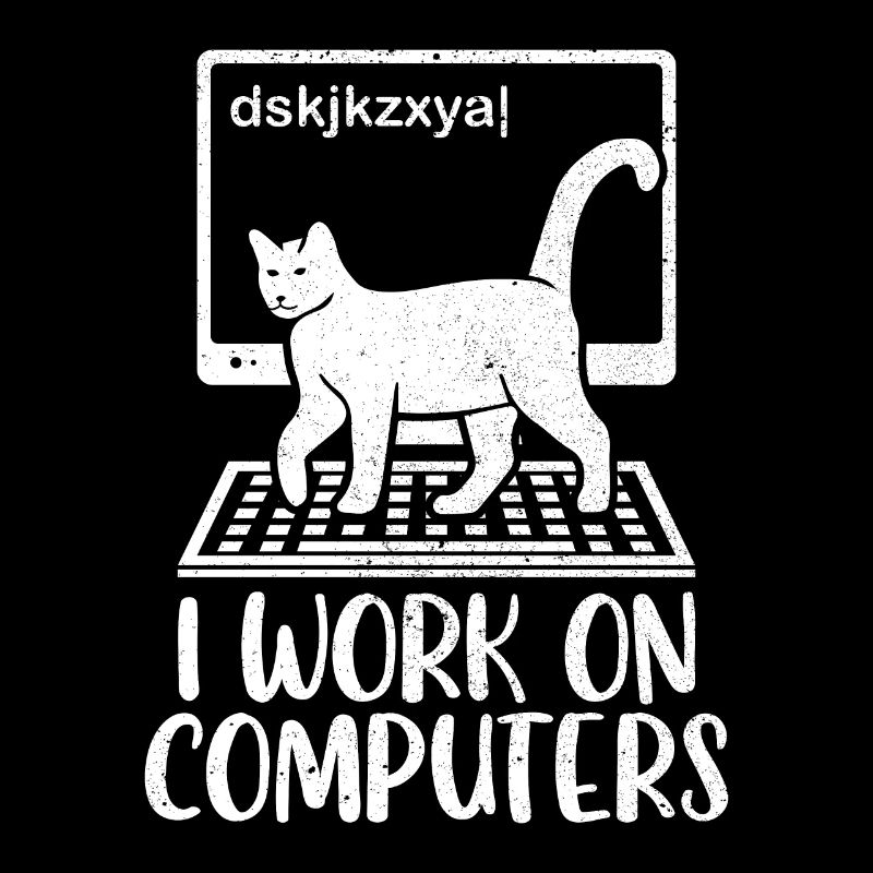 Cat Kitten Cat Owner I Work On Computers