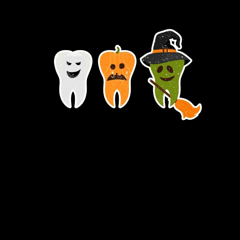 Teeth Ghost Pumpkin Witch Cute Dentist