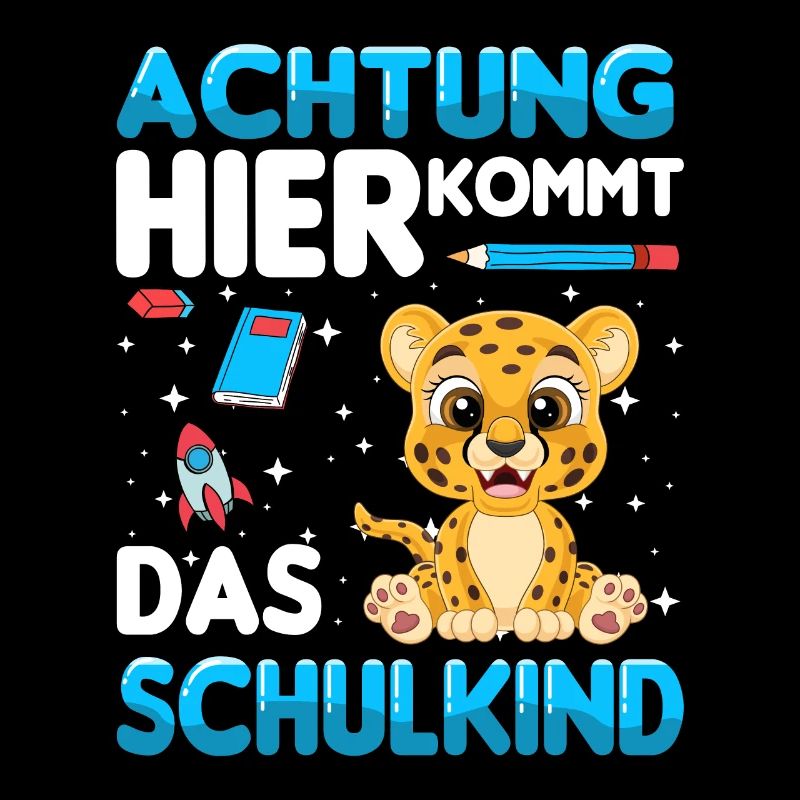Schulkind Leopard Einschulung 1. Klasse Schule