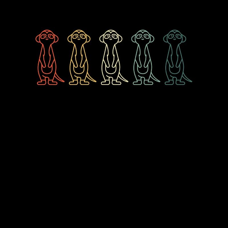 Mignon bébé suricate rétro