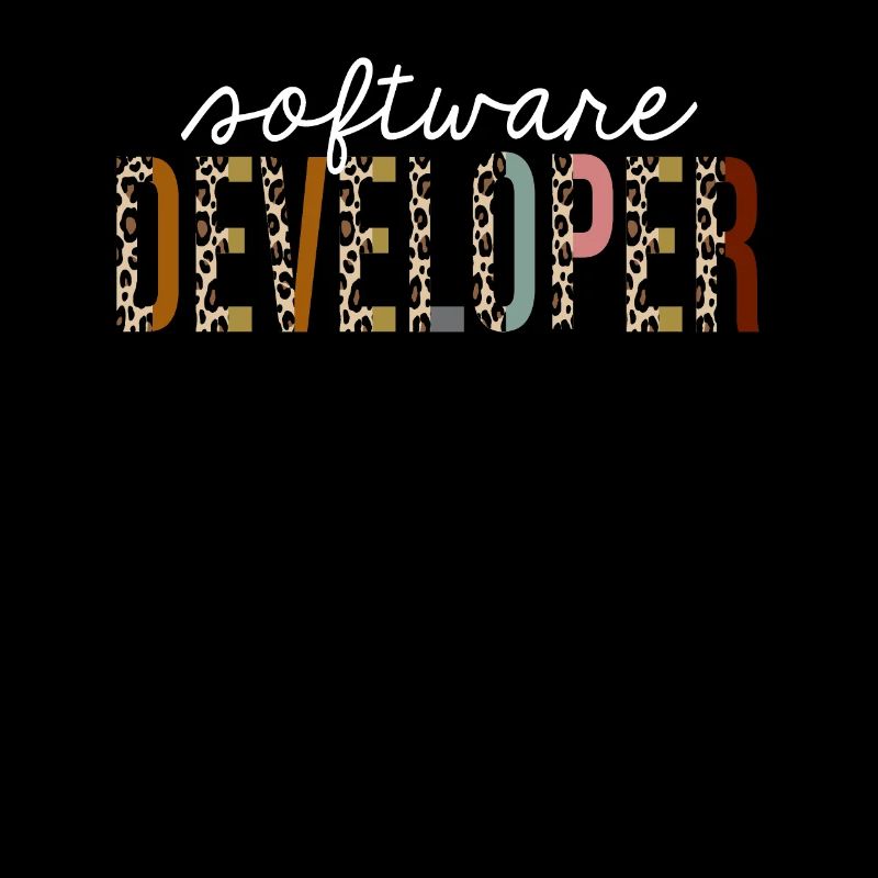 Software Developer Leopard Print Funny Gift