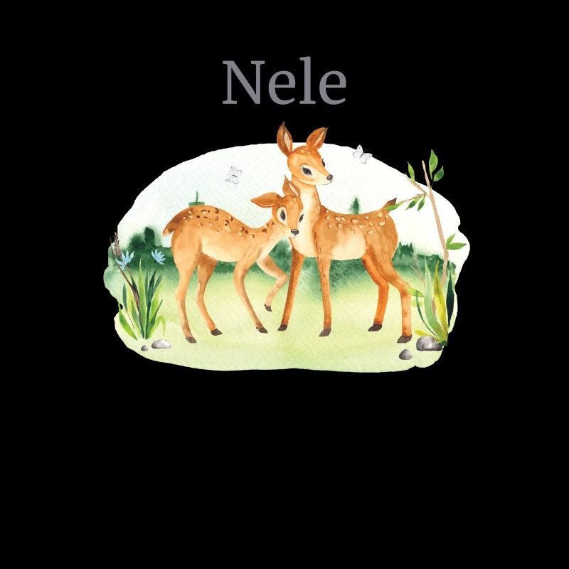 Forêt Animaux Cerf Fleurs Nom Nele