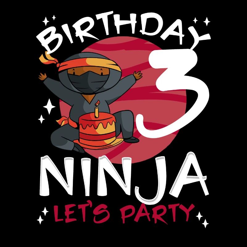 Ninja mignon pour le 3ème anniversaire