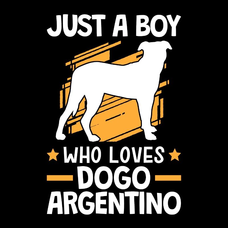 Nur ein Junge der Dogo Argentino liebt