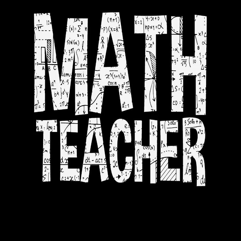 Professeur de mathématiques noir et blanc