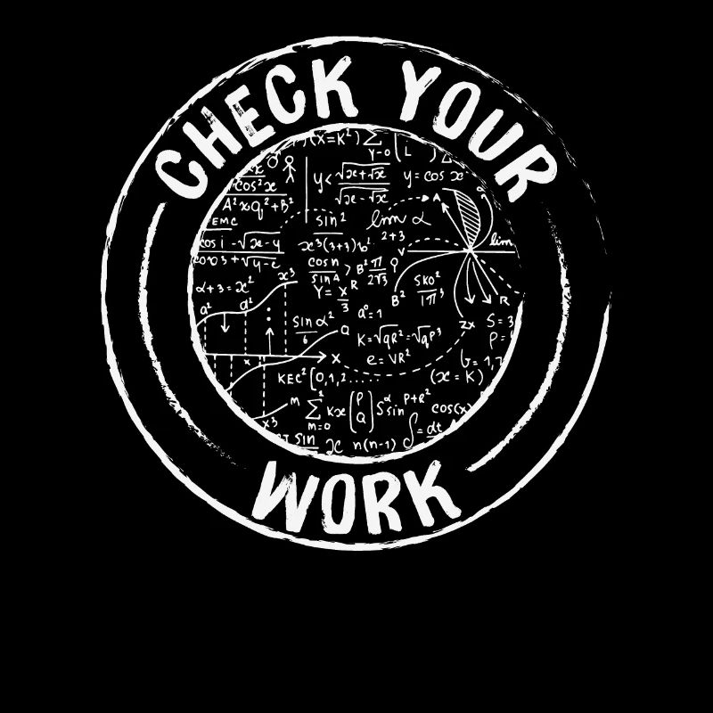 Check Your Work Math Quotes