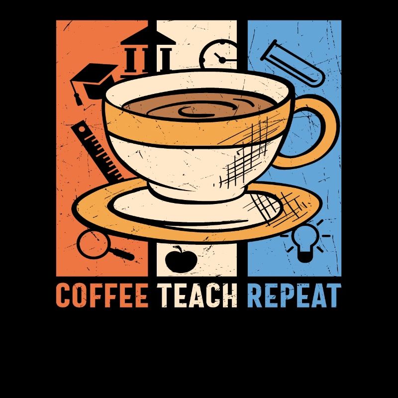 Café Enseigner Répéter le café et citations des enseignants