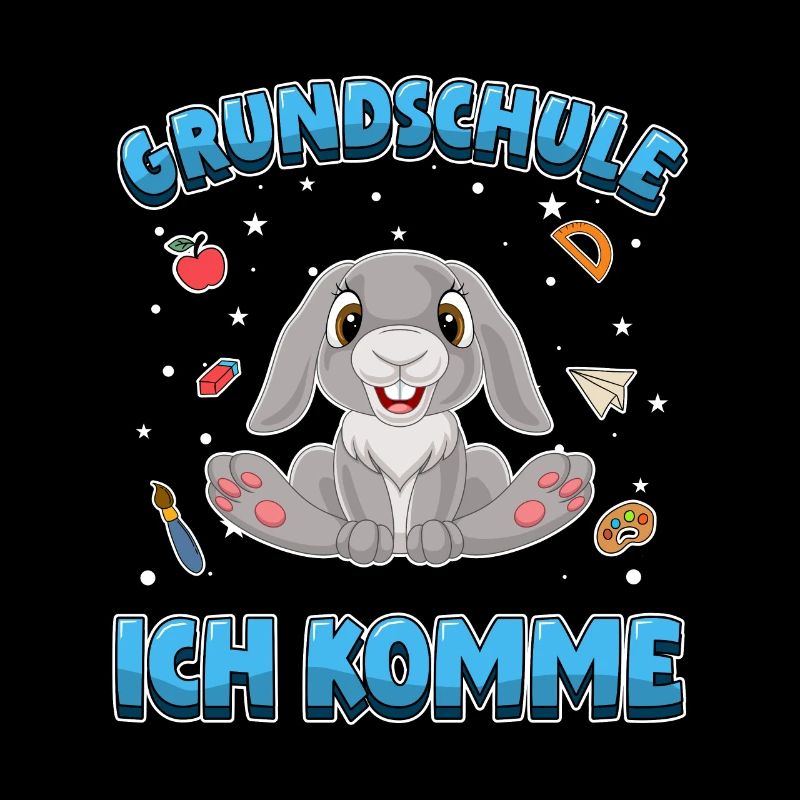 Grundschule ich komme Einschulung Hase