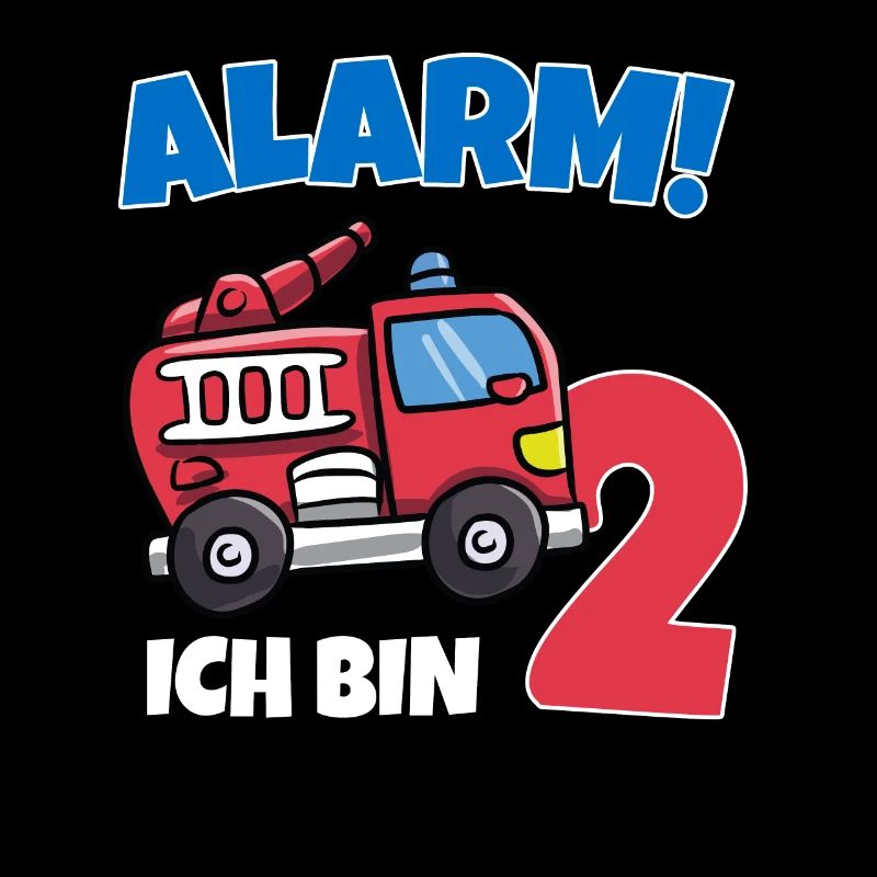 Ich bin 2 Feuerwehr Geburtstagsshirt 2. Geburtstag