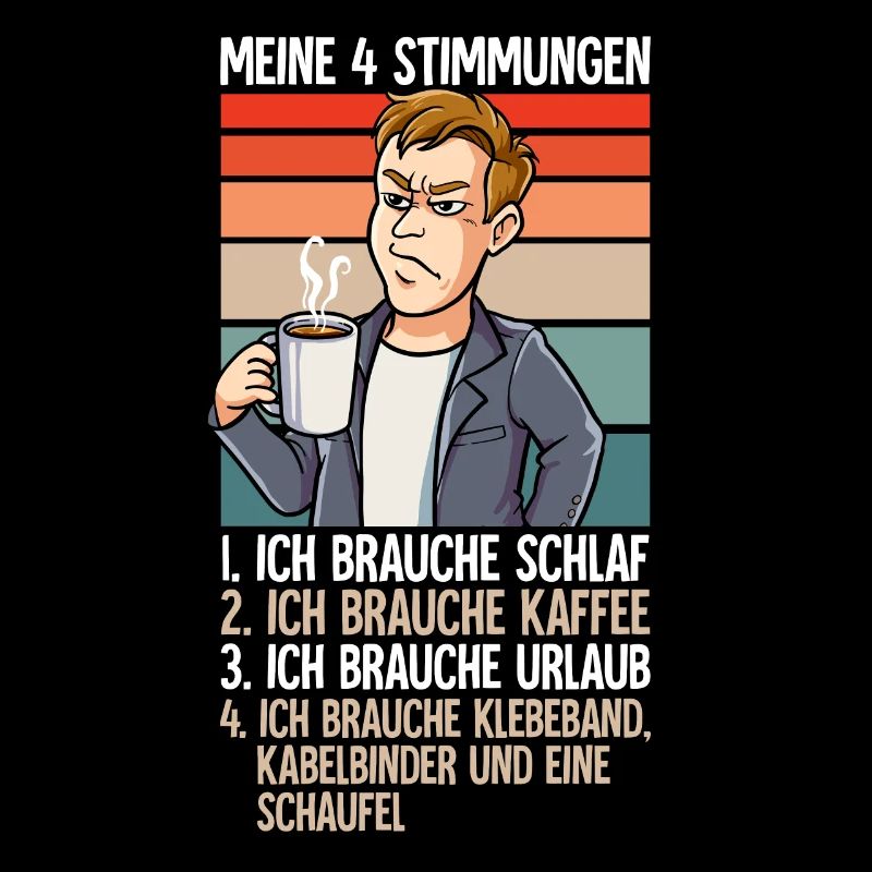 Meine 4 Stimmungen Kaffee Mann
