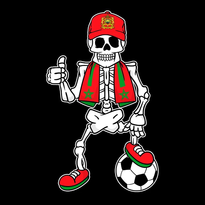 Skeleton football fan Morocco