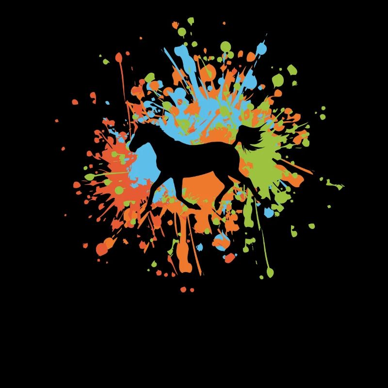 Éclaboussure de couleur de cheval