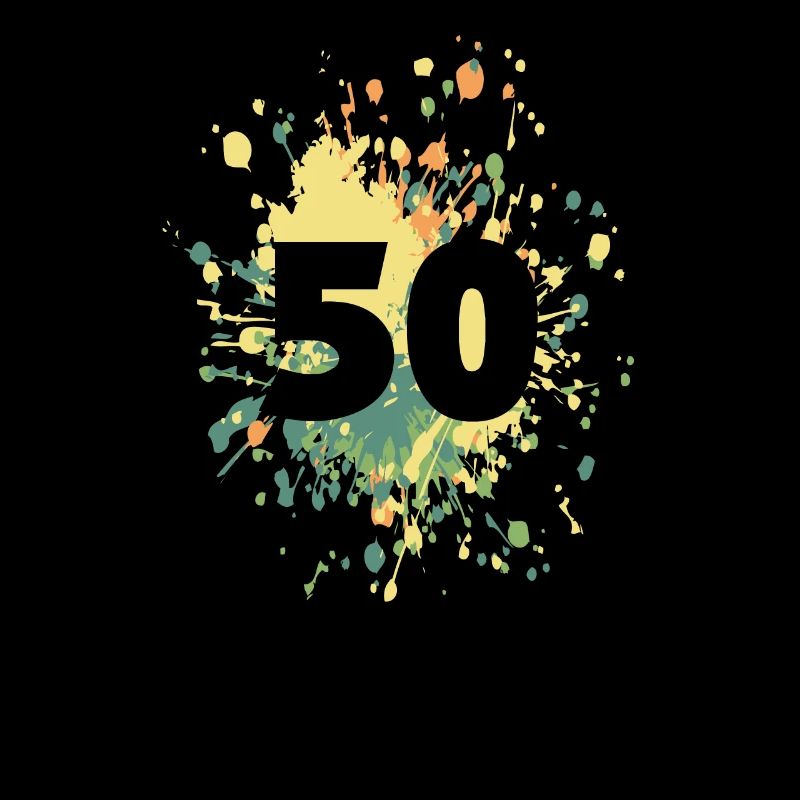 Numéro 50e couleur Splash