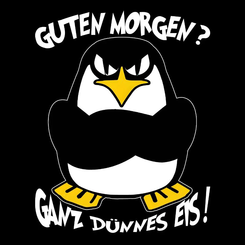 Ganz Dünnes Eis Morgenmuffel Pinguin Kaffee