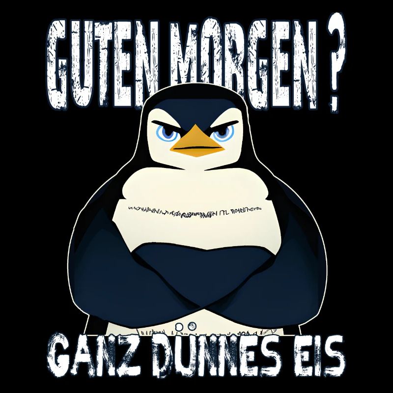 Ganz Dünnes Eis Morgenmuffel Pinguin Kaffee