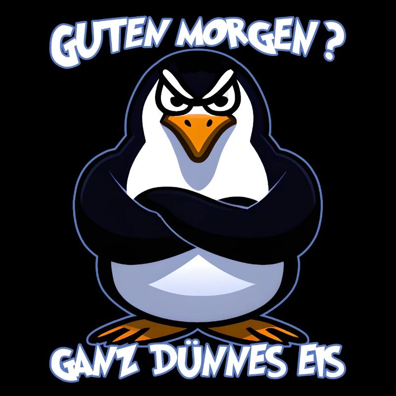 Ganz Dünnes Eis Morgenmuffel Pinguin Kaffee
