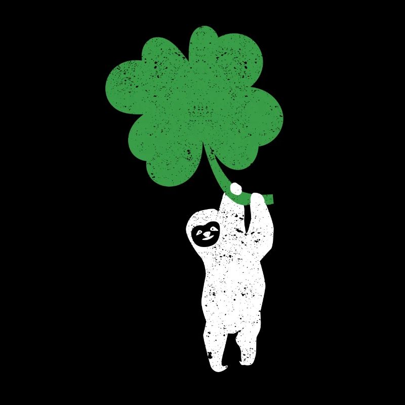 Sloth Clover Cute Clover Lazy St Patricks