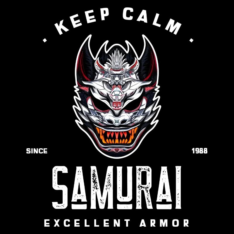 Keep calm Samurai seit 1988 Ausgezeichnete Rüstung
