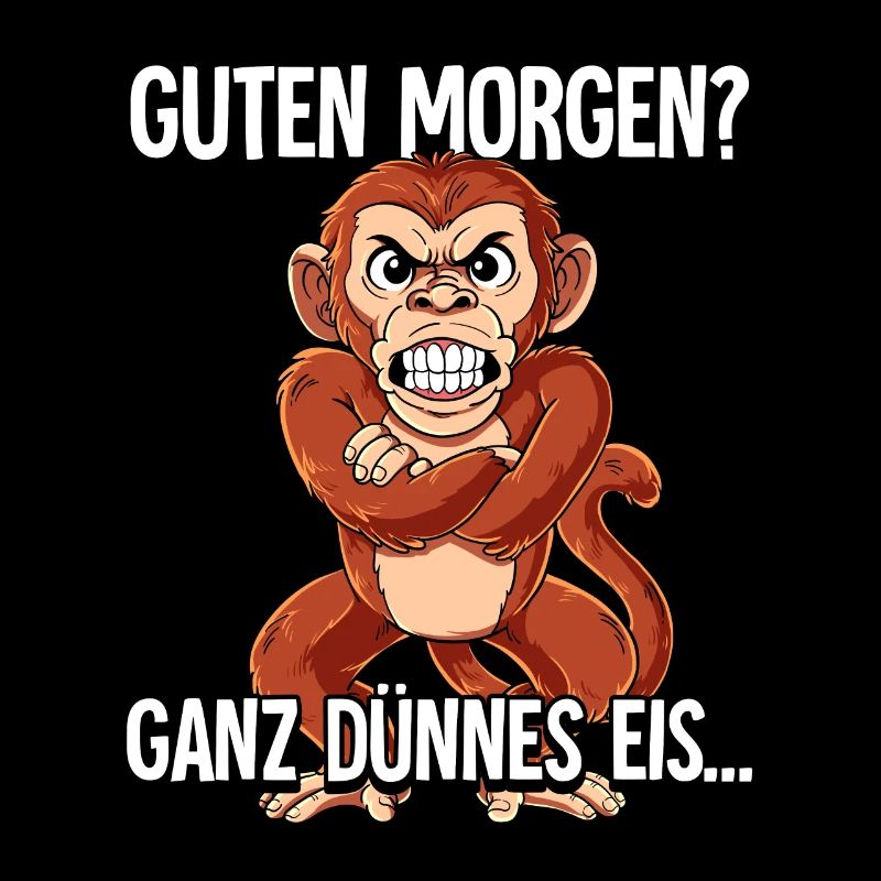 Guten Morgen Ganz Dünnes Eis Affe