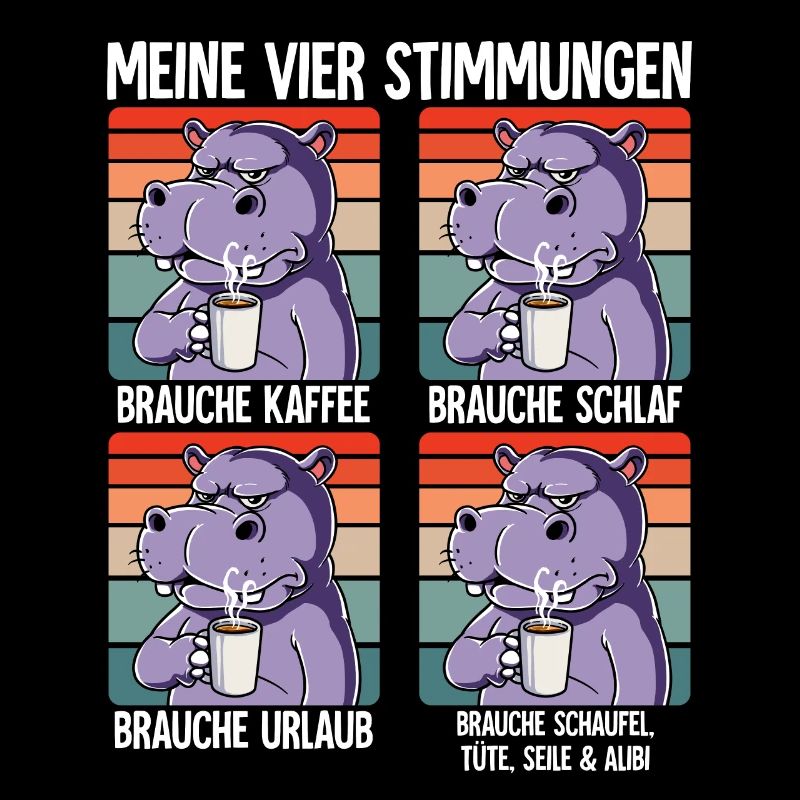 Meine 4 Stimmungen Kaffee Nilpferd