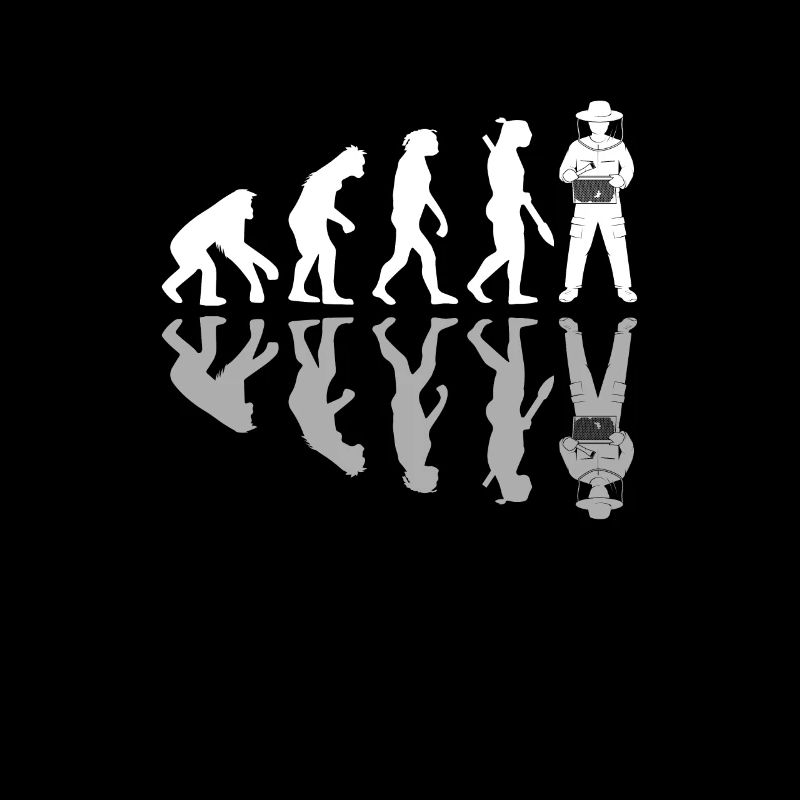 Human Evolution Funny Beekeping Beekeeper Honey