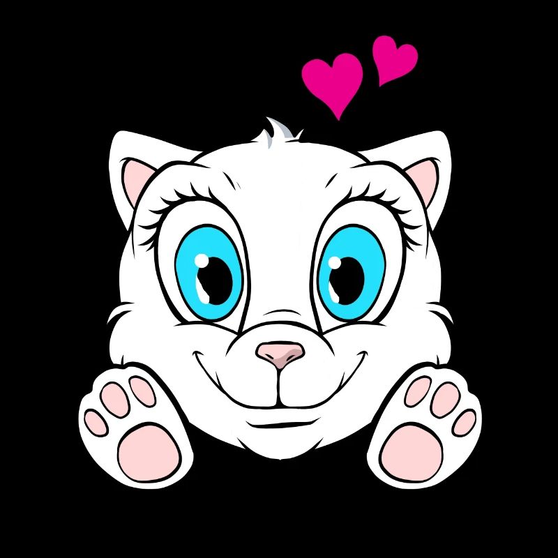 Chaton - chat mignon avec des cœurs