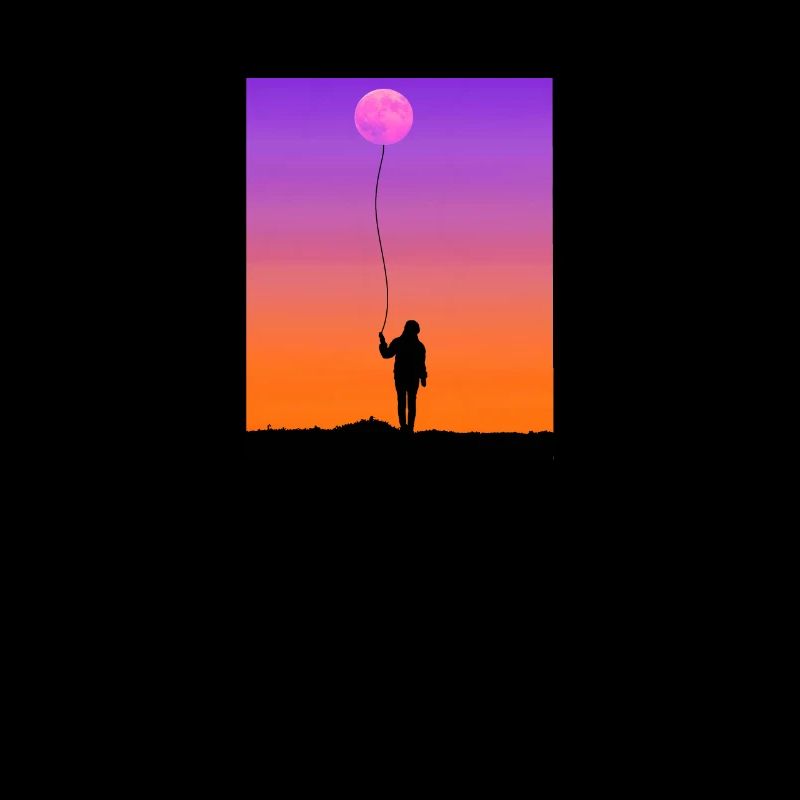 Moon Balloon Full Moon Sunset Artwork