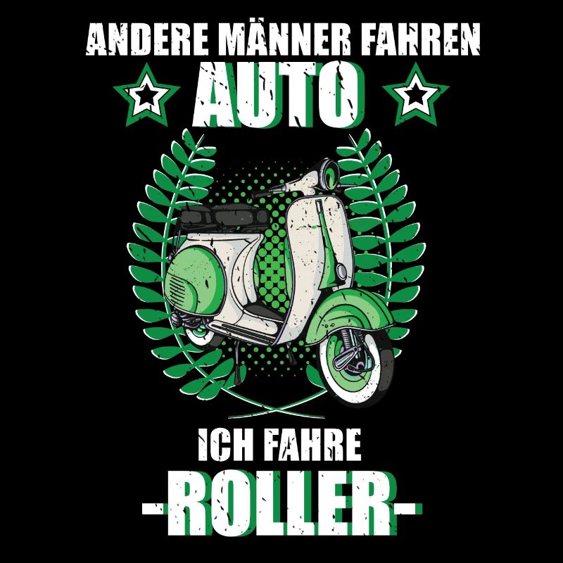 Roller Moped Rollerfahrer Retro Geschenk