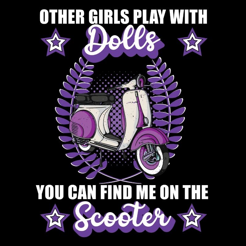 Roller Rollerfahrerin Moped Mädchen Geschenk