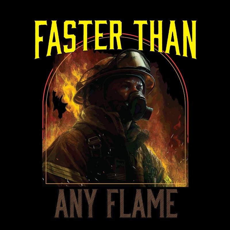 Faster Than Any Flame Fireman Firefighter