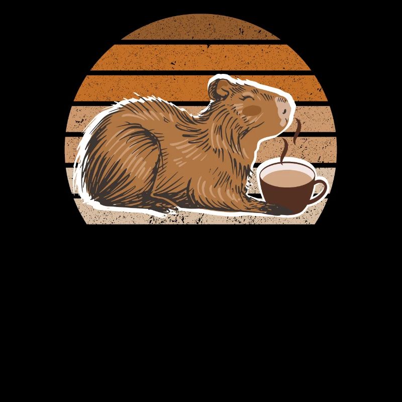 Wasserschwein Capybara Cappybara Kaffee Café