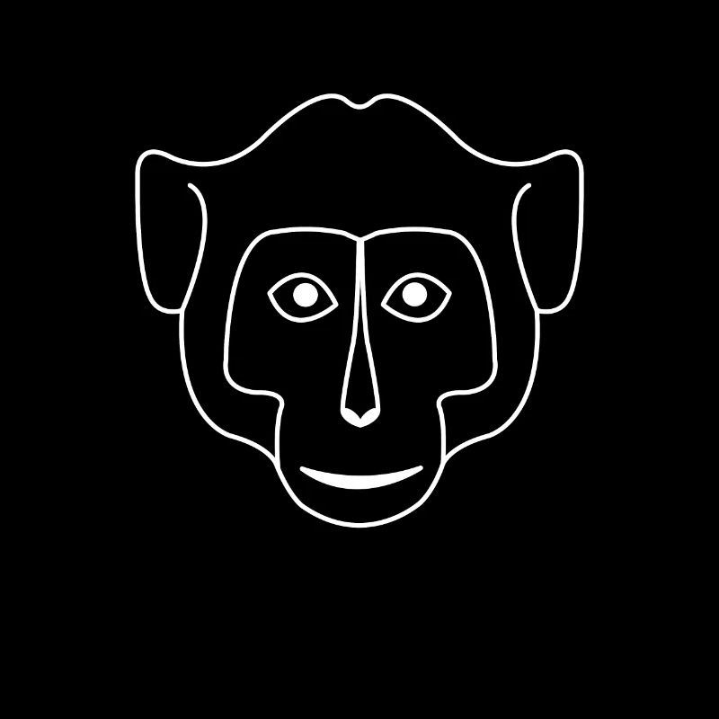 Dessin de visage de singe