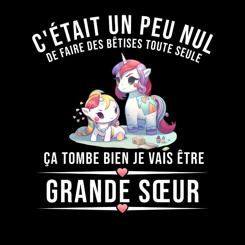 Ich werde eine ältere Schwester Einhorn Design