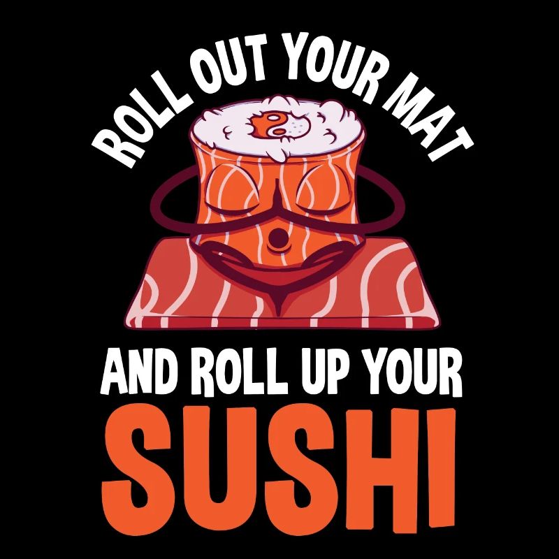 Conception de sushis de yoga amusant