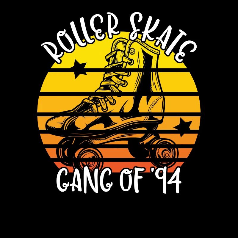 Rollschuhfahrer Rollerskates Rollschuh Gang 1994