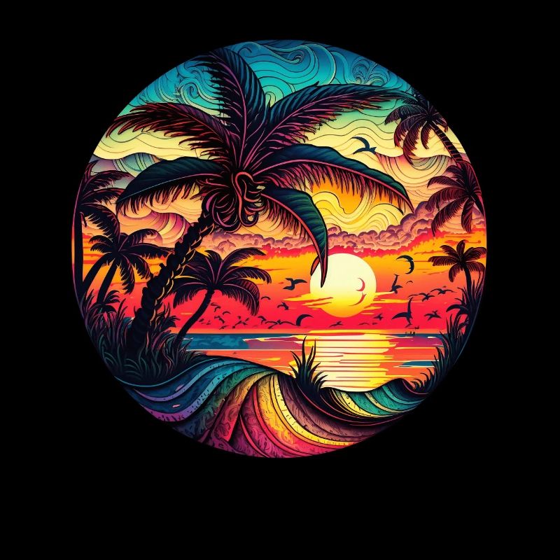 Sunset Over The Ocean
