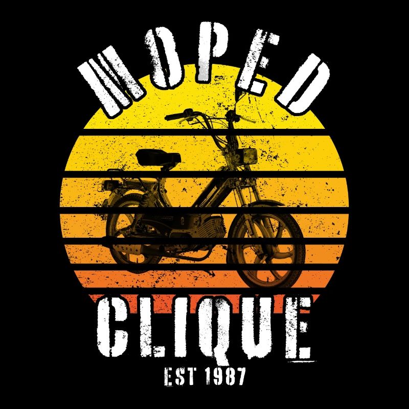Moped Clique Scooter Mokick Two-Wheeler Driver 1987