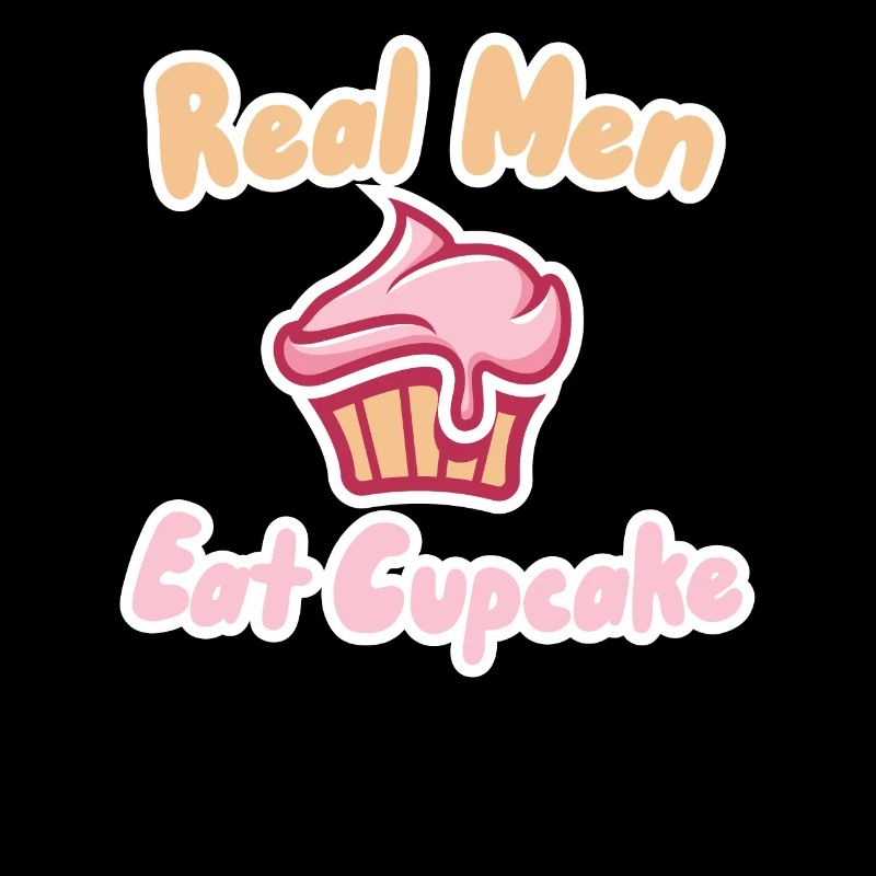 Echte Männer essen Cupcake
