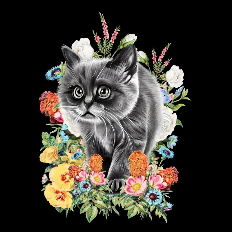 Katze Blumen