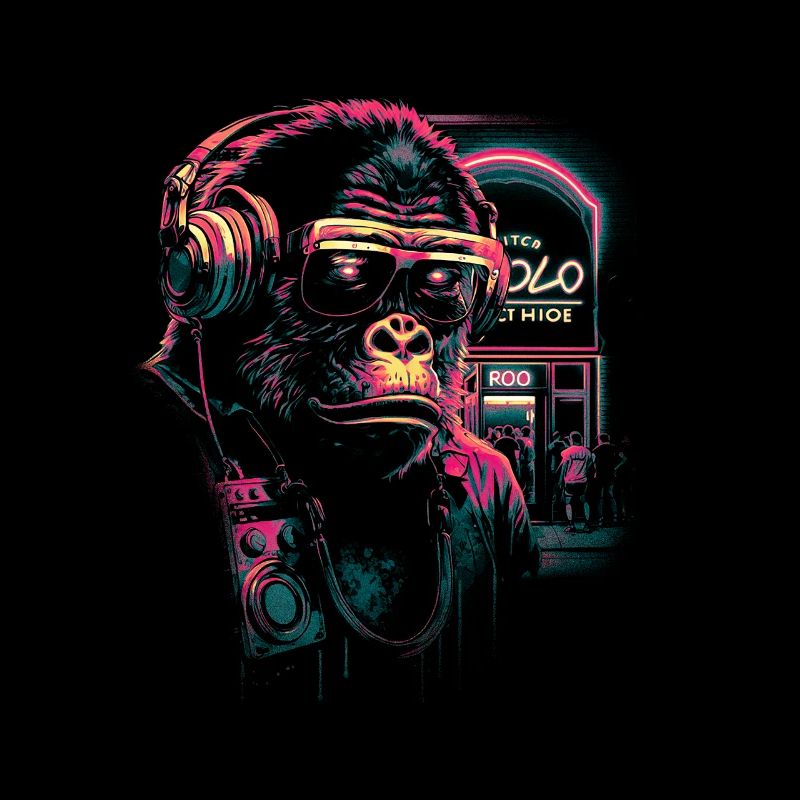 Neon gorilla