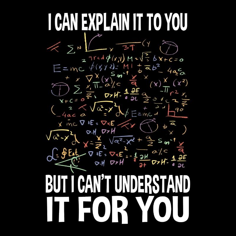 I can explain it to you but I can't understand it