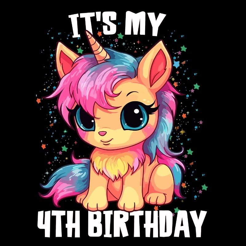 4 Jahre Mädchen Geburtstag Geschenk Einhorn