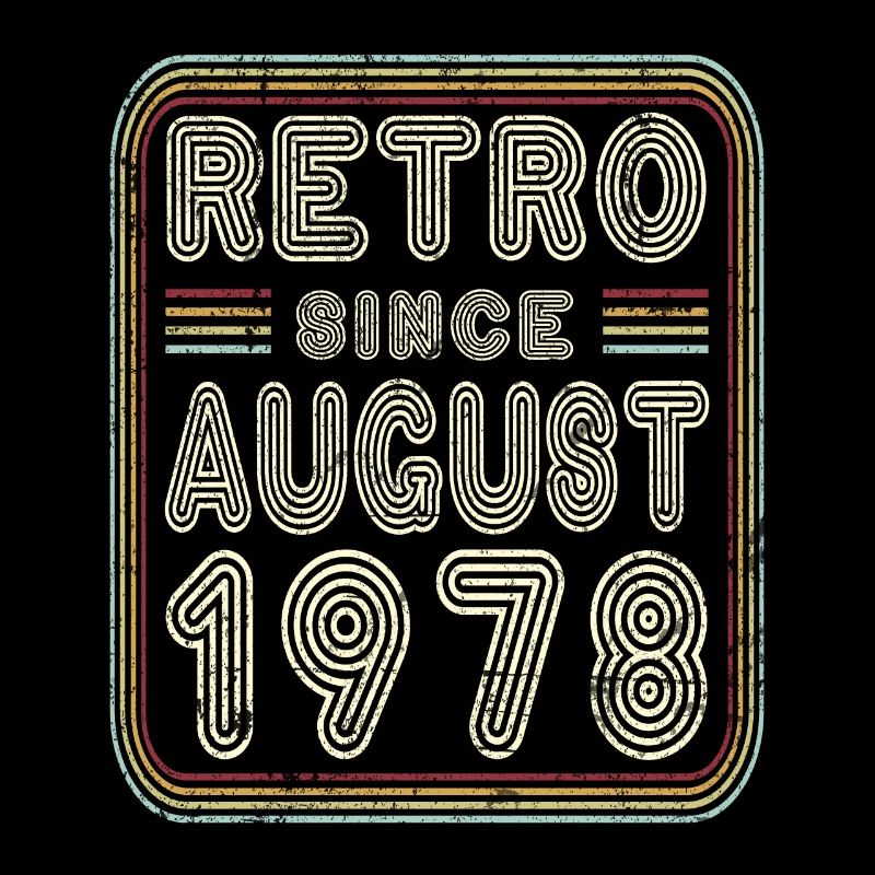 Geburtstag August 1978 Retro Geschenk