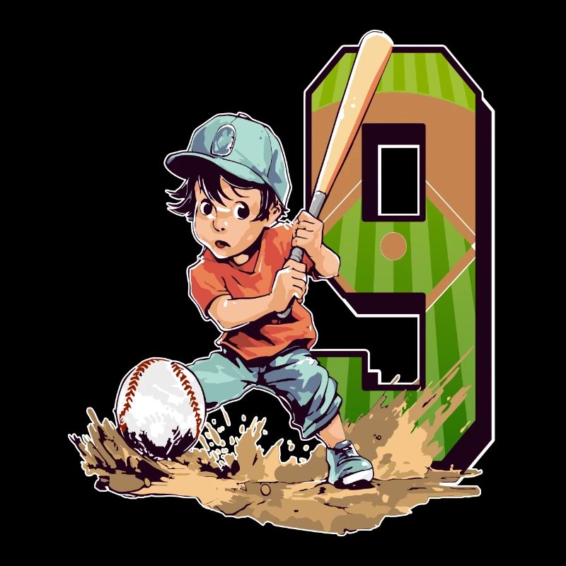 Anniversaire de baseball - garçon de 9 ans - 9.