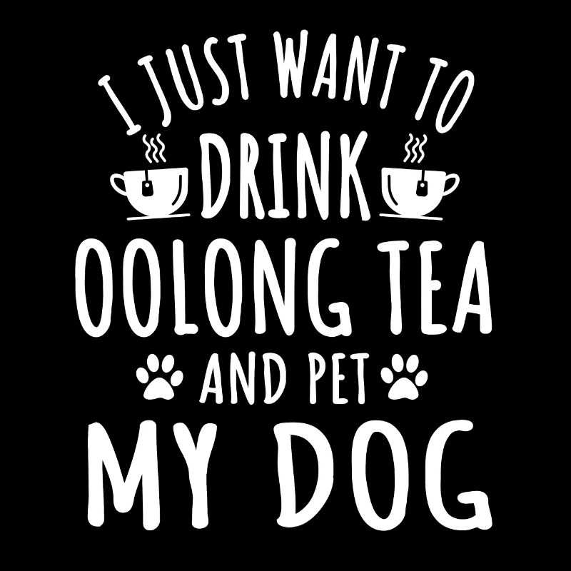 Großer Oolong-tee Und Hundebesitzer
